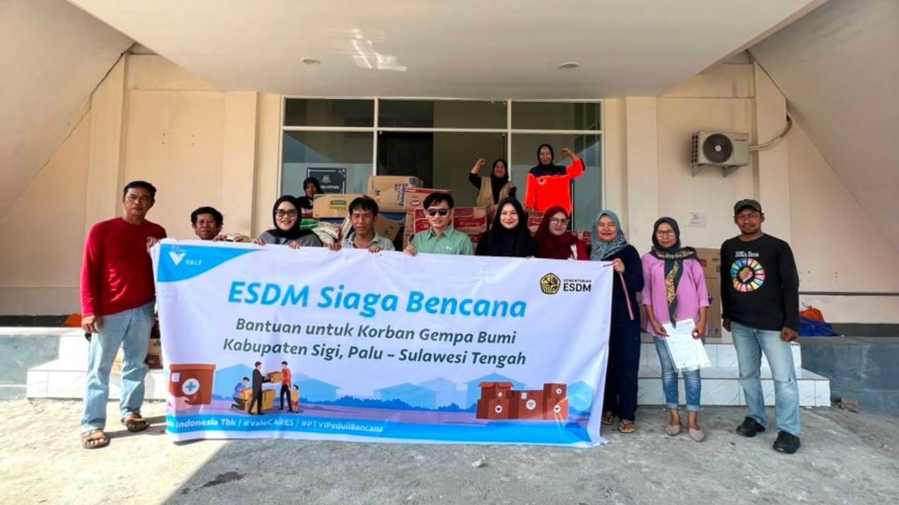 PT Vale Salurkan Bantuan untuk Korban Gempa Sigi Lewat Posko BPBD