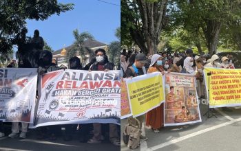 Kala Penolak dan Pendukung MBG Demo di DPRD Sulteng