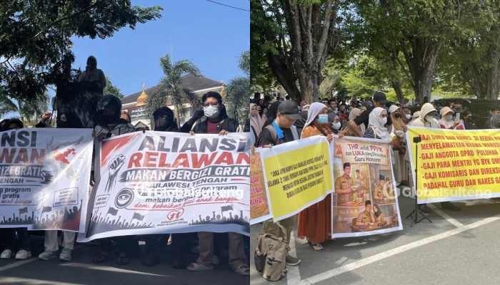 Kala Penolak dan Pendukung MBG Demo di DPRD Sulteng