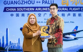 176 Penumpang Isi Penerbangan Perdana Guangzhou-Palu, Pemprov Sulteng Minta Genjot Promosi