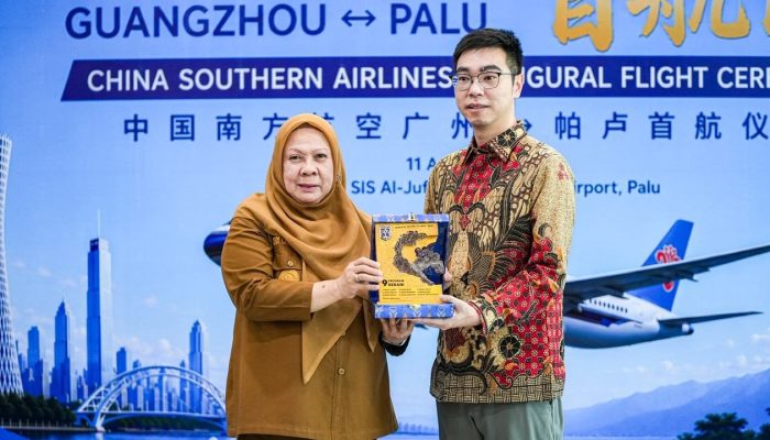 176 Penumpang Isi Penerbangan Perdana Guangzhou-Palu, Pemprov Sulteng Minta Genjot Promosi