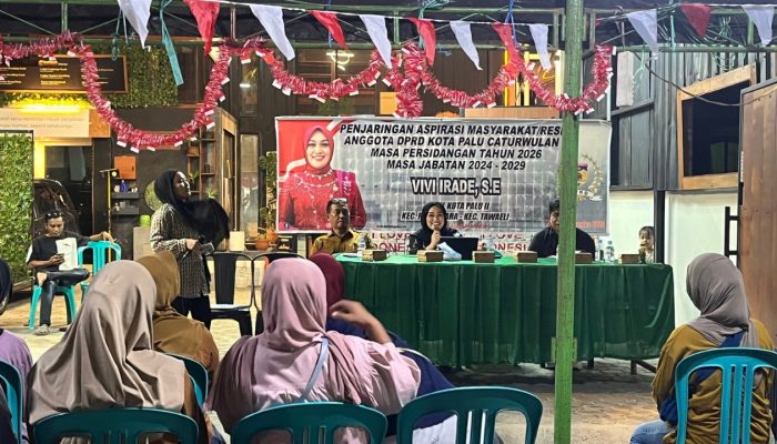 Reses Anggota DPRD Palu Vivi Irade, Warga Desak Perbaikan Jalan dan PJU