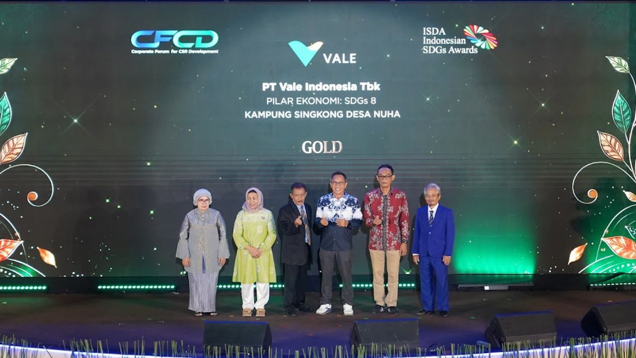 PT Vale Raih 1 Platinum dan 2 Gold Award untuk Program Pemberdayaan di Luwu Timur