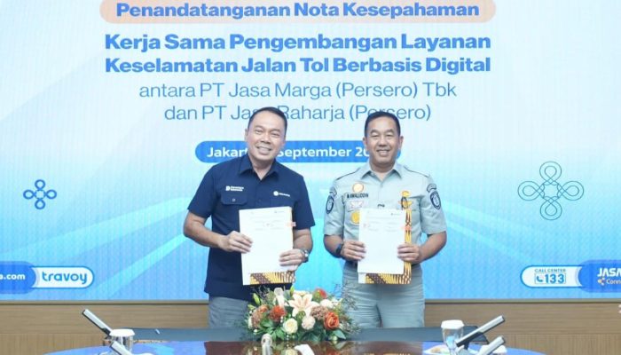 Jasa Marga dan Jasa Raharja Perkuat Keselamatan Jalan Tol Lewat Travoy