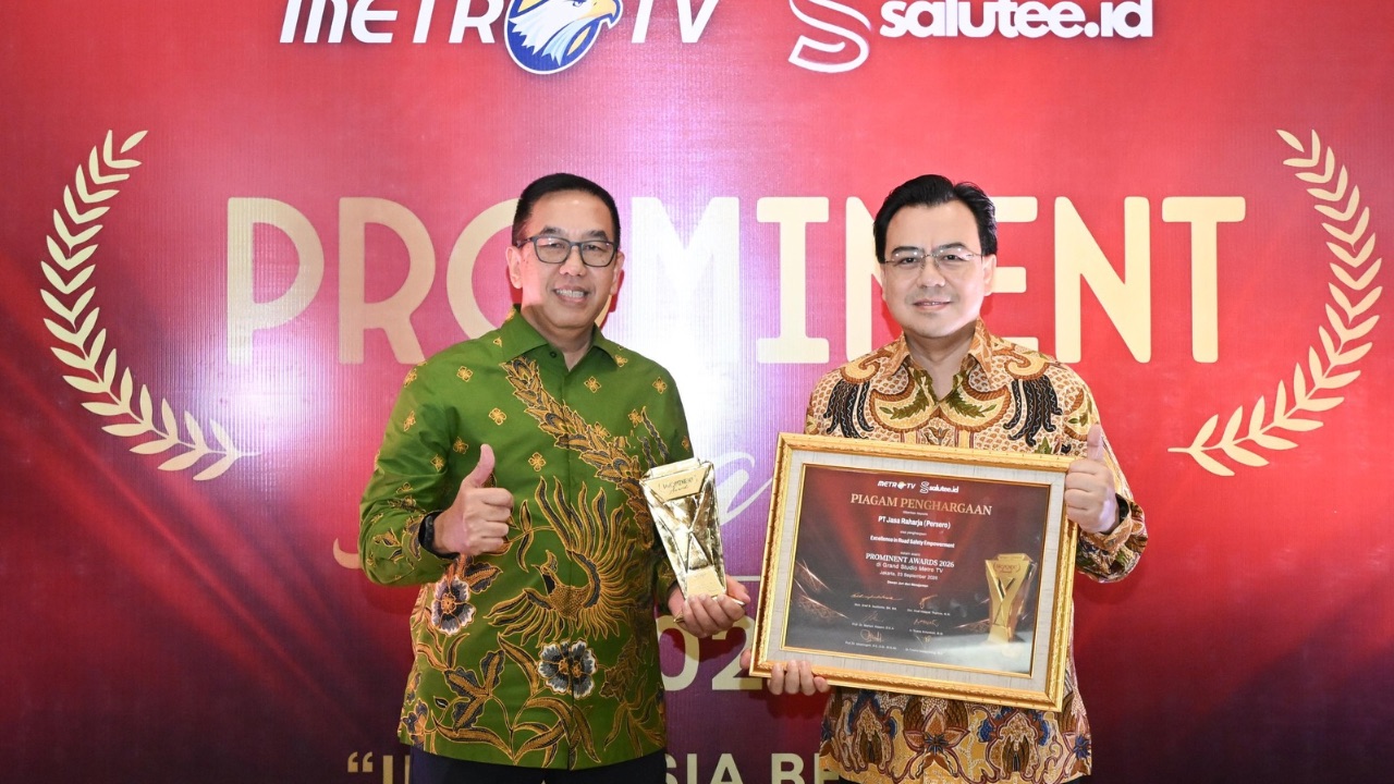 Jasa Raharja Raih Penghargaan Road Safety Empowerment di Prominent Awards 2026