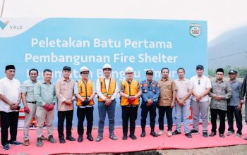 PT Vale Bangun Fire Shelter Permanen Pertama di Bungku Timur